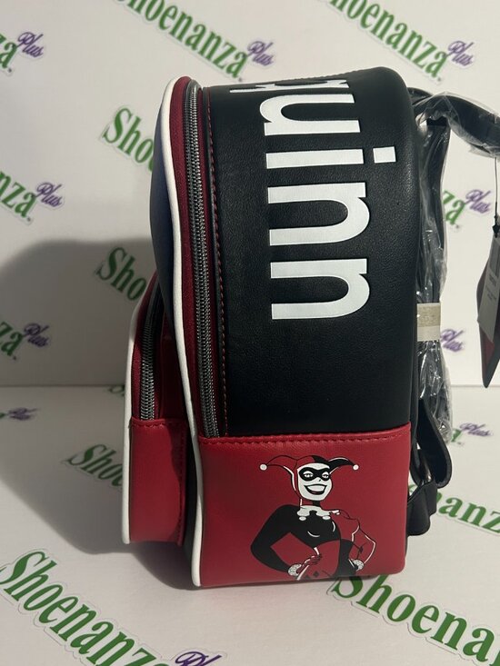 Loungefly Mini Backpack Batman Harley Quinn DC Comics Color Block Red Black Bag main image 4